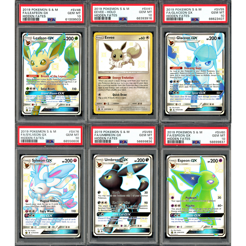 PSA 10 Eeveelution GX Bundle (SV94) [Hidden Fates]